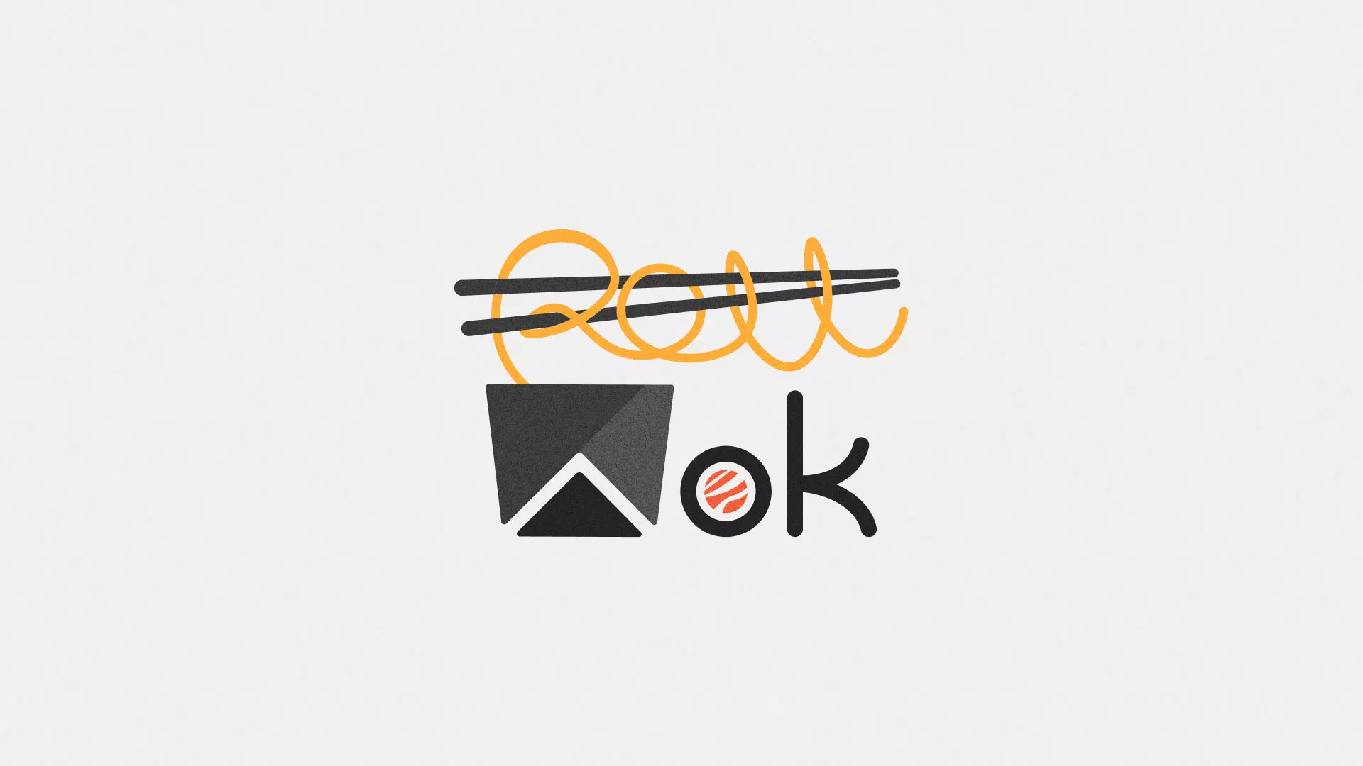 Разработка логотипа суши-бара «Roll Wok Club» в Москве