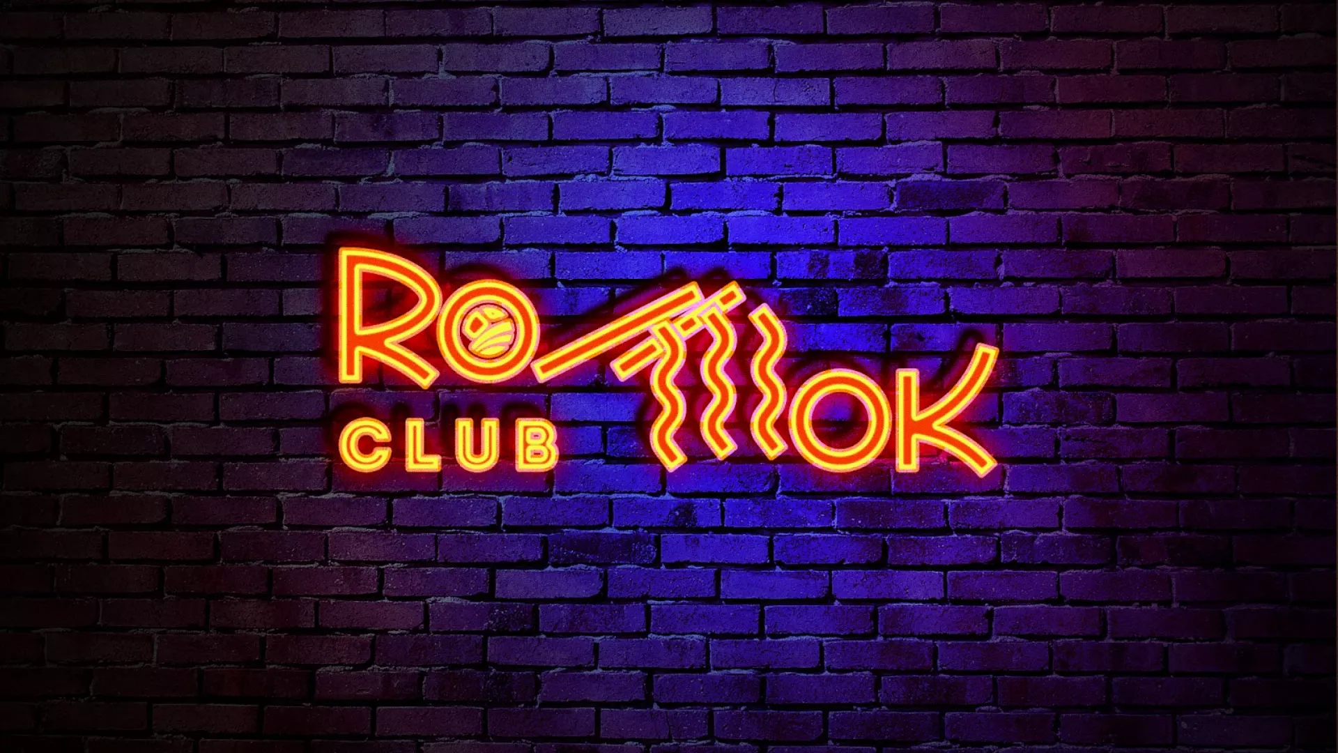 Разработка интерьерной вывески суши-бара «Roll Wok Club» в Москве