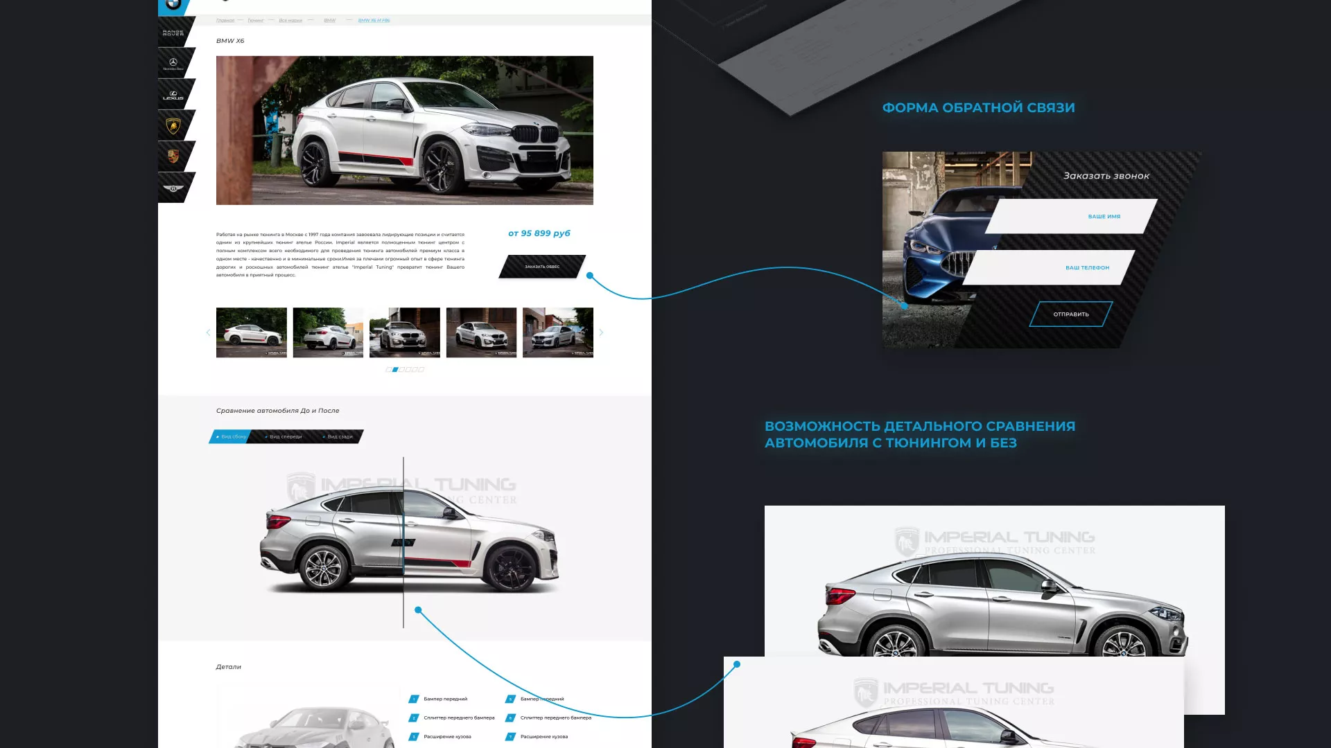 Создание сайта тюнинг-ателье «Imperial Tuning» в Москве