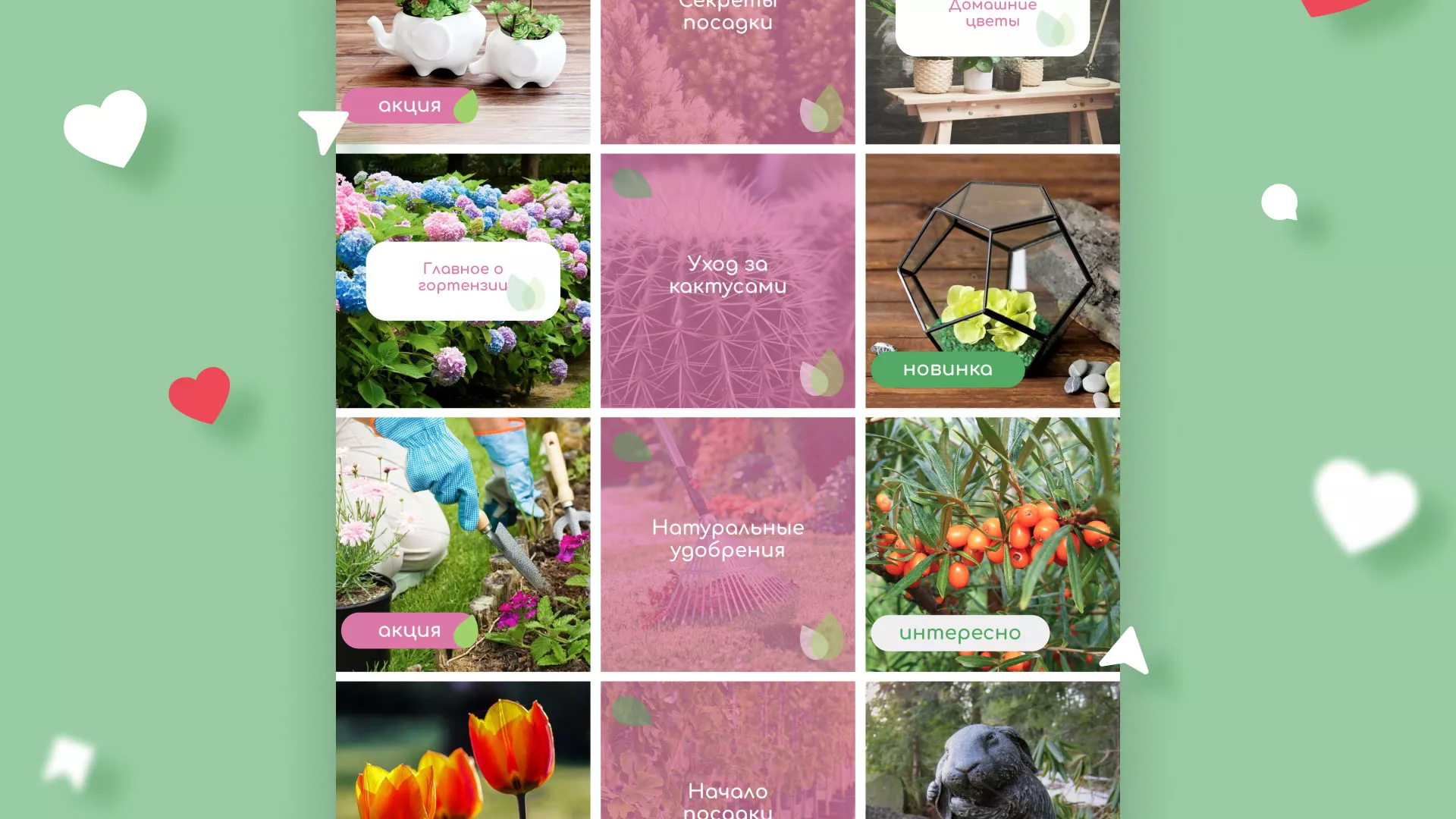 Разработка оформления профиля Instagram для магазина «Floraint» в Москве