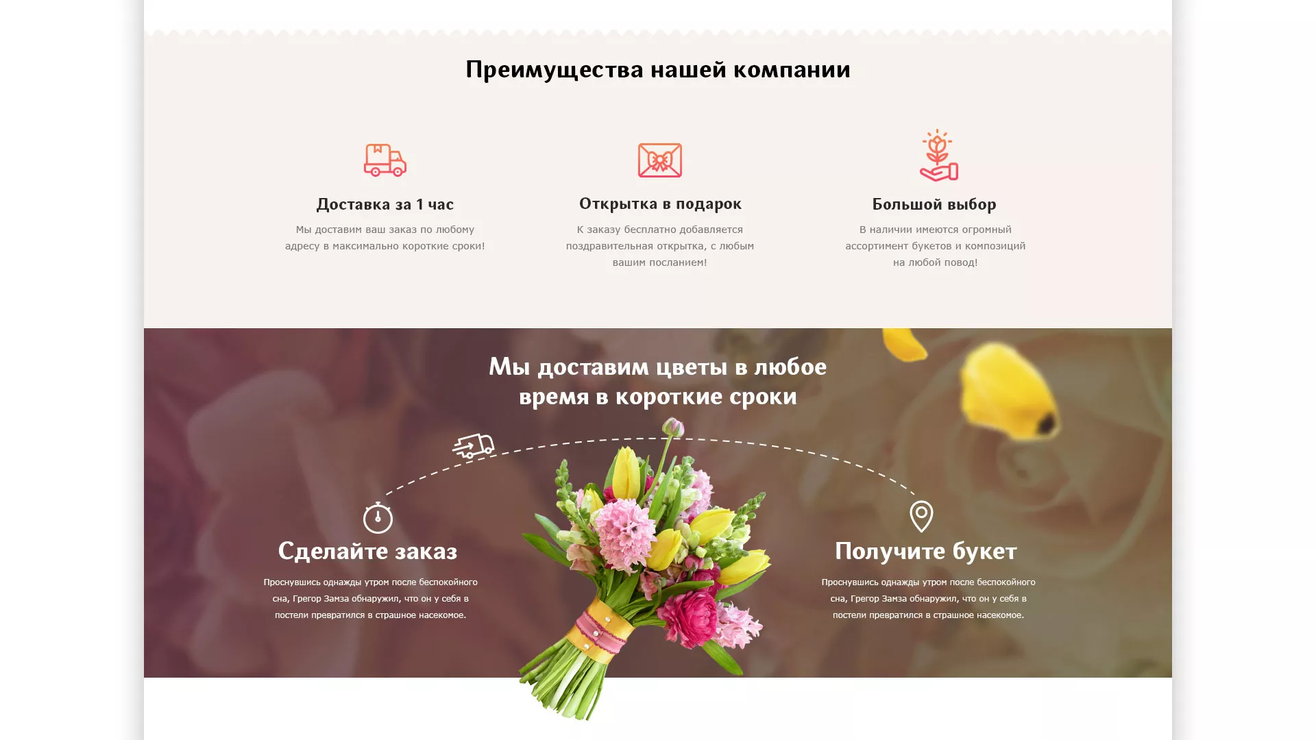 Создание интернет-магазина «Букет-онлайн» по цветам в Москве