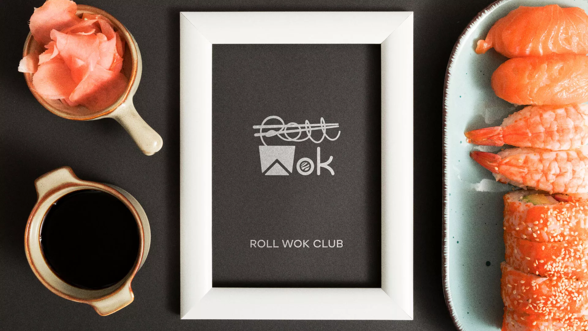 Разработка логотипа суши-бара «Roll Wok Club» в Москве