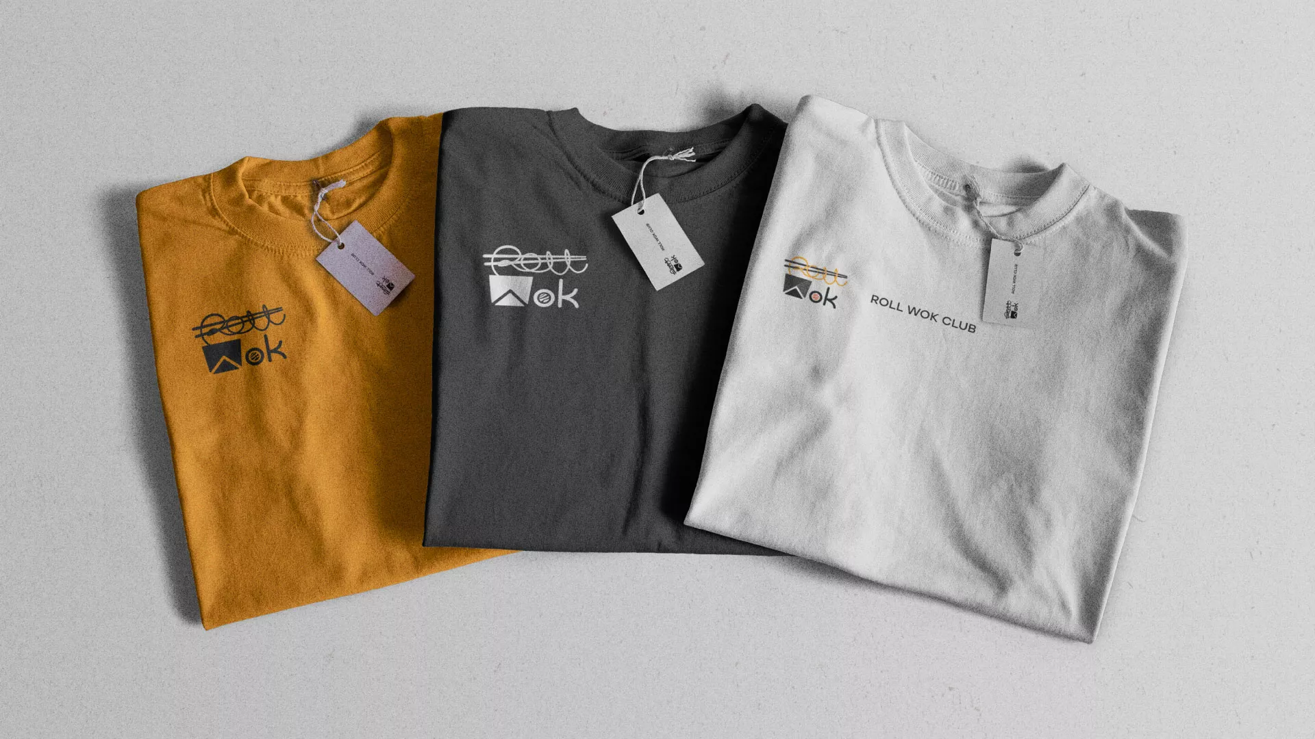 Разработка логотипа суши-бара «Roll Wok Club» в Москве