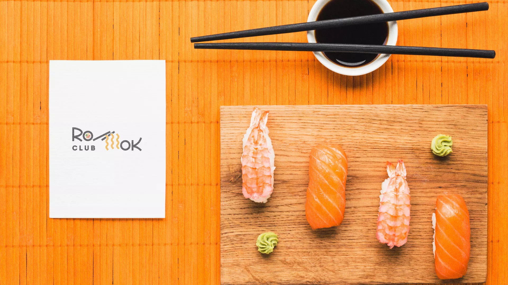 Создание логотипа суши-бара «Roll Wok Club» в Москве