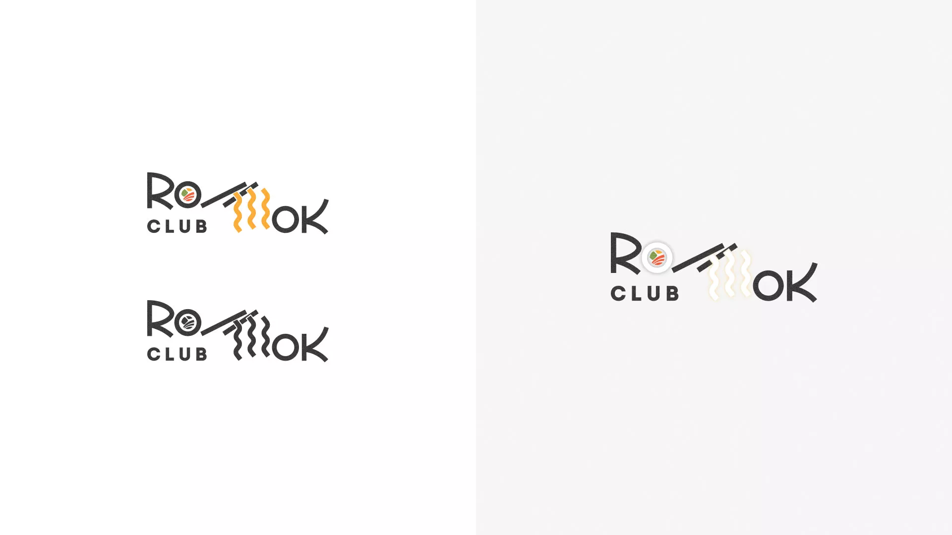 Создание логотипа суши-бара «Roll Wok Club» в Москве