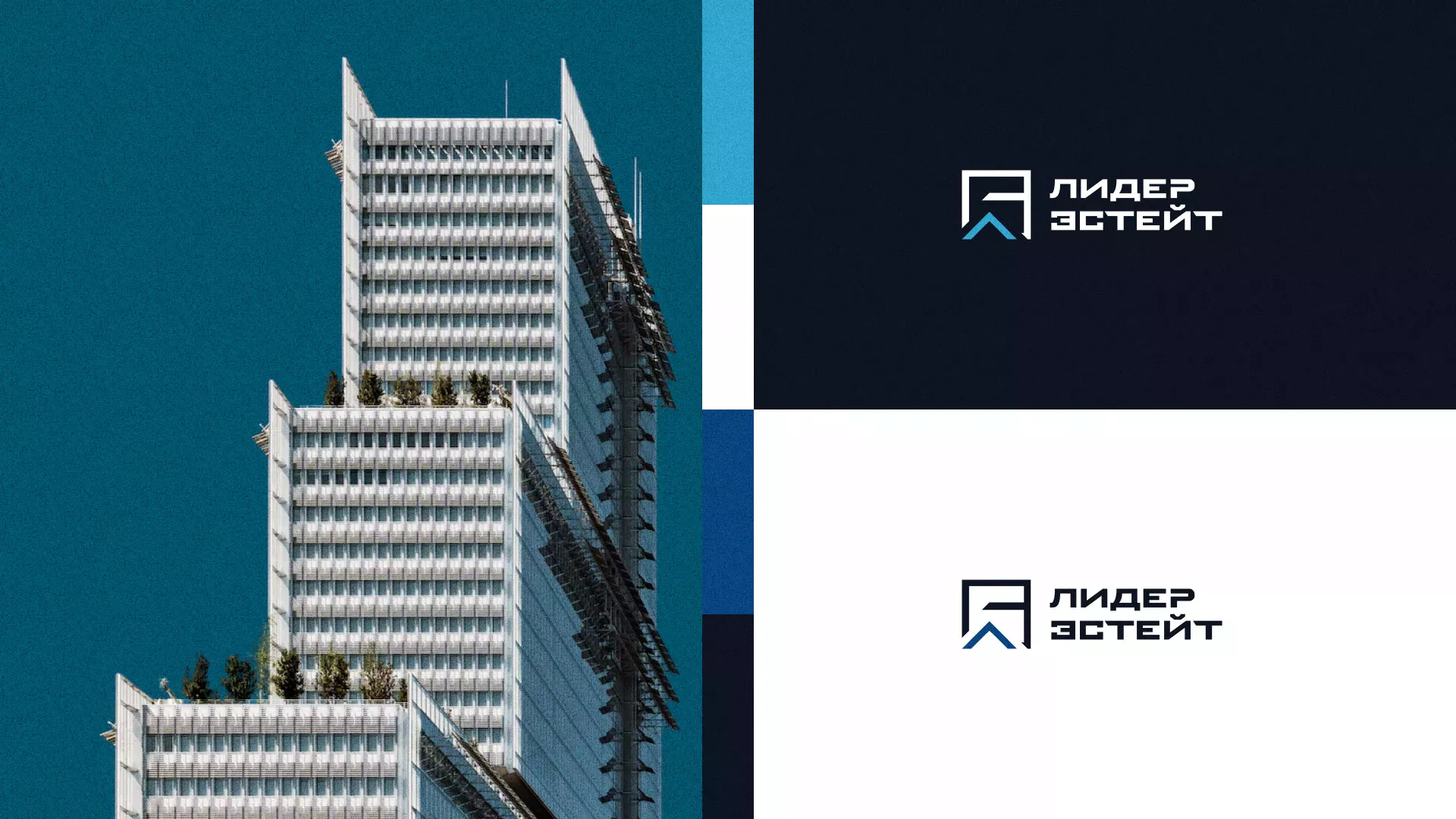 Разработка логотипа агентства недвижимости «Лидер Эстейт» в Москве