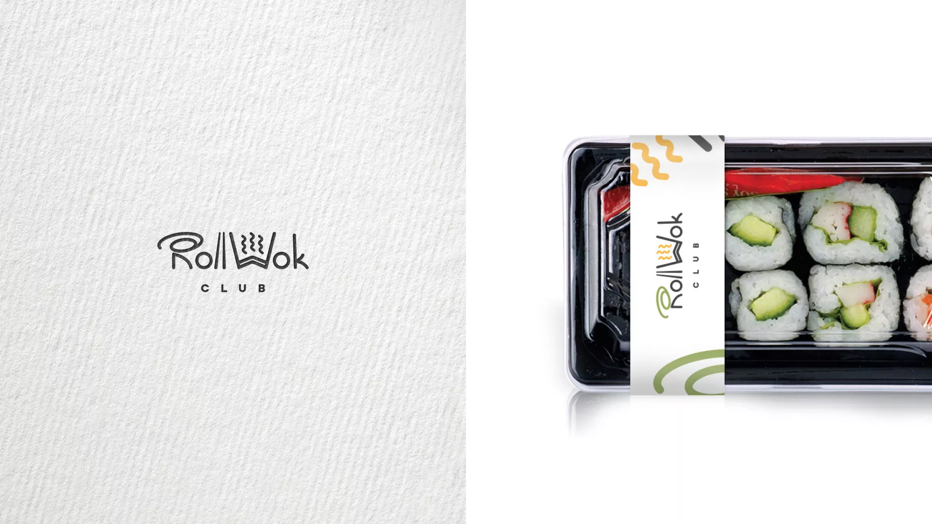 Создание дизайна упаковки суши-бара «Roll Wok Club» в Москве