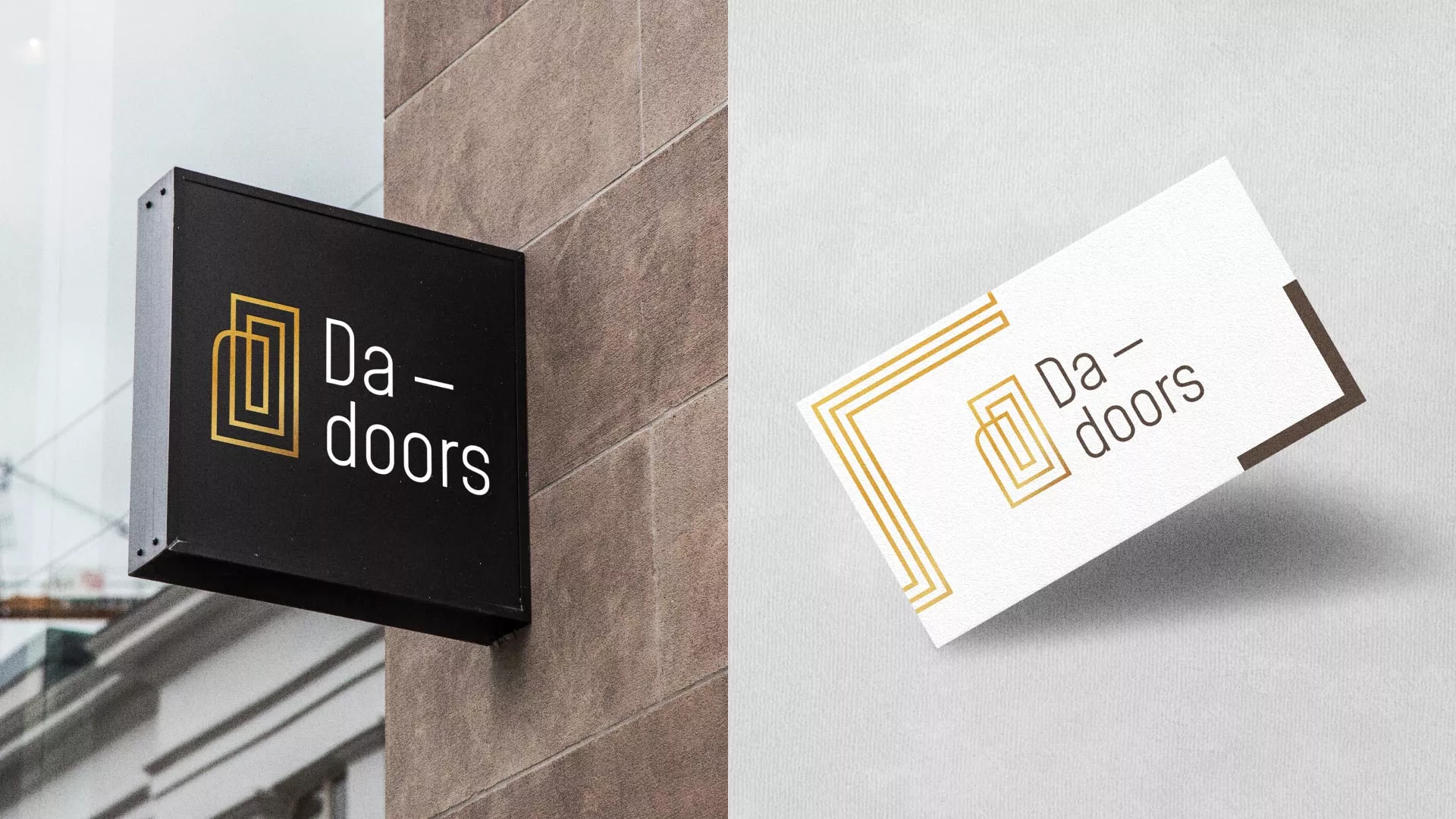 Разработка логотипа для компании «DA-DOORS» в Москве